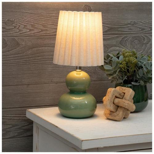 Green Stacked Table Lamp