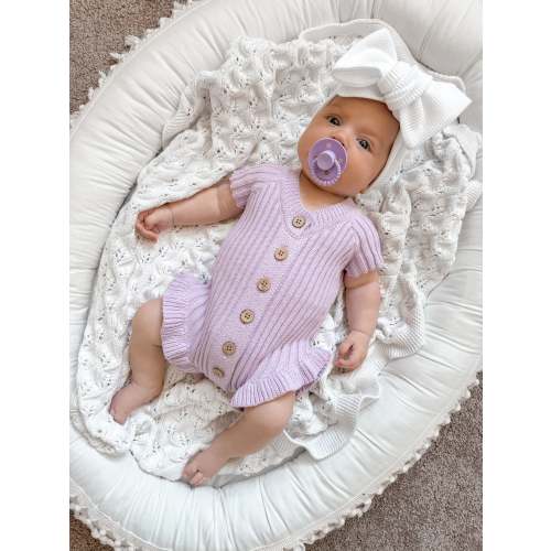 Ruffled Onesie - Violet