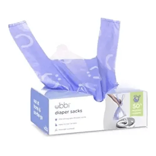 Ubbi Disposable Diaper Sacks, Lavender Scented, Easy-To-Tie Tabs, Diaper Disposal or Pet Waste Bags, 200 Count