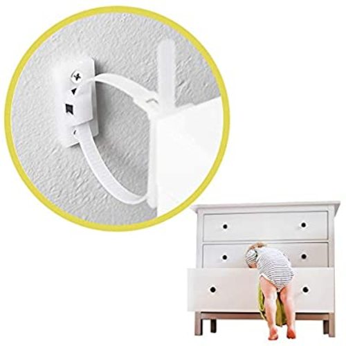 Furniture Straps (10 Pack) Baby Proofing Anti Tip Furniture Anchors Kit