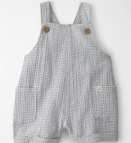 Baby Organic Cotton Seersucker Gauze Shortalls - Little Planet | Carter's