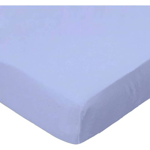 SheetWorld Baby Fitted Bassinet Sheet Fits Nuna Mixx 12 x 29 inches, 100% Cotton Woven Sheet, Unisex Boy Girl, Solid Blue Woven, Made in USA