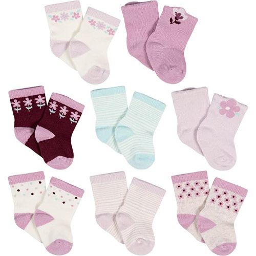 Gerber Unisex Baby 8-Pair Wiggle-Proof Sock