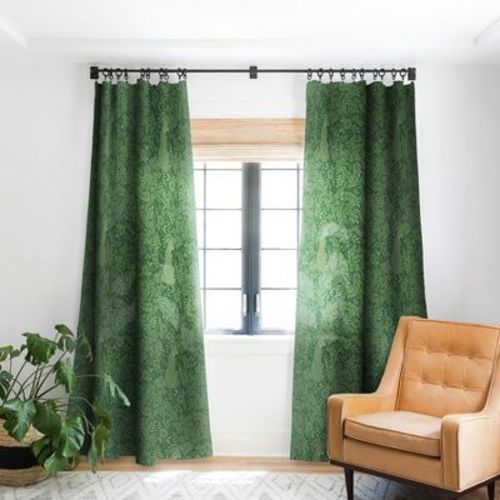 Avenie Cheetah Spring Collection IX 84" x 50" Single Panel Room Darkening Window Curtain - Deny Designs