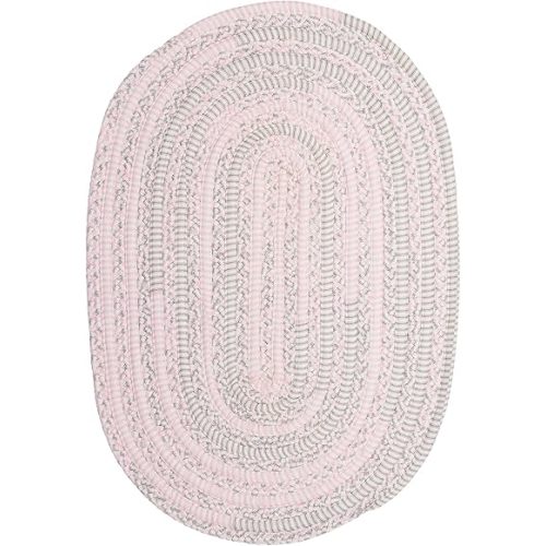 Colonial Mills Bella Nursery Braided Rug, 5' X 8' , Pink Grey