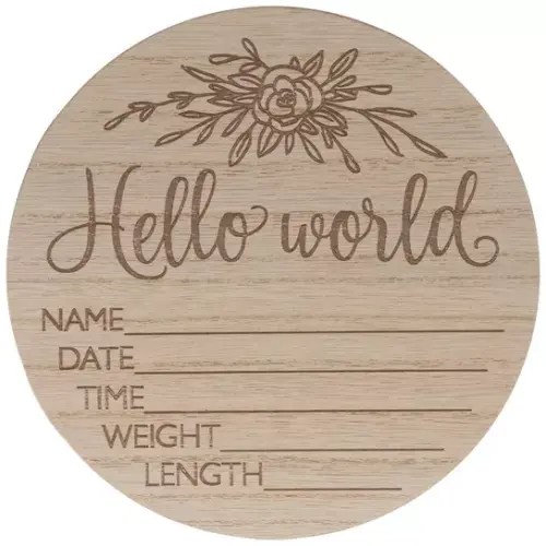 Hello World Wood Wall Decor