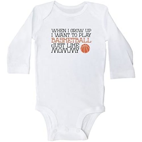 Baffle Funny Basketball Onesie for Boys or Girls/Play Basketball Like Mommy