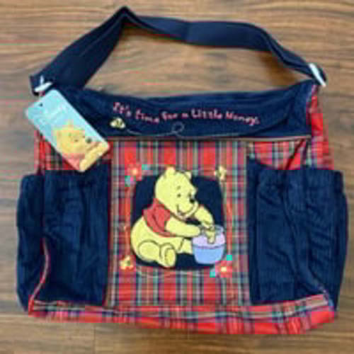 Vintage Corduroy Pooh Large Diaper Bag