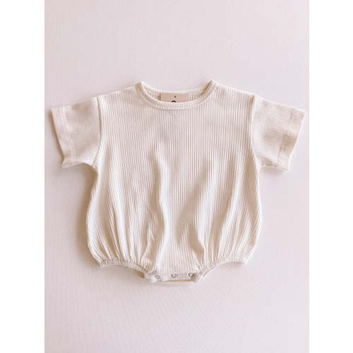 ribbed t-shirt bubble - ivory