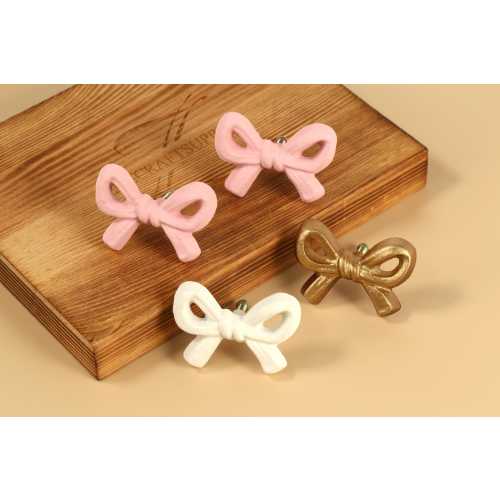 Pink Bow white bow gold bow knobs/Cabinet Pulls/Wardrobe Pulls/Kitchen handles/Children room knobs/Door pulls/Nursery room knobs/Drawer knob