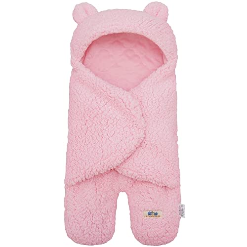 BlueSnail Newborn Receiving Blanket Baby Sleeping Wrap Swaddle(Pink)