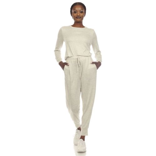 Women's 2 Piece Lounge Set - White Mark