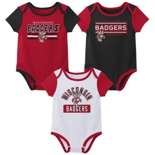 NCAA Wisconsin Badgers Infant Boys' 3pk Bodysuit