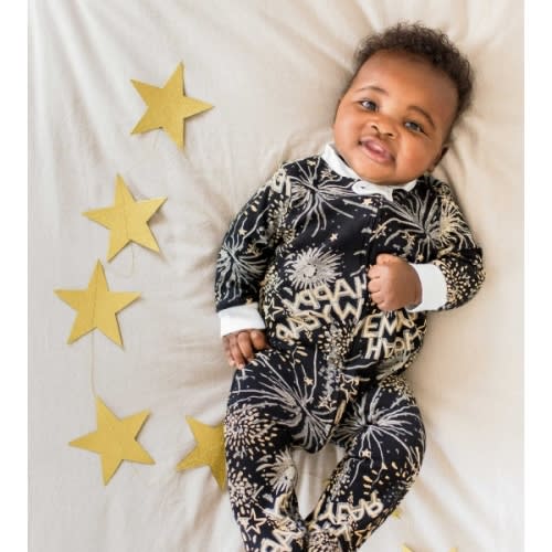 New Year Cheer! Organic Cotton Pajamas - Newborn