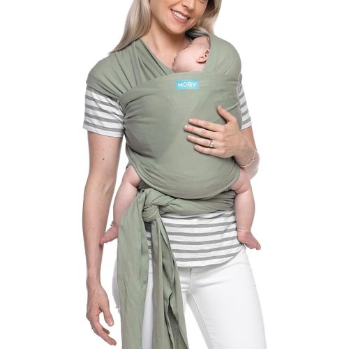 Moby Baby Wrap Carrier Classic for Newborns to Toddlers (8-33lbs), Infant Sling Carrier, Lightweight & Hands Free Design, Adjustable for All Body Types (Pear)