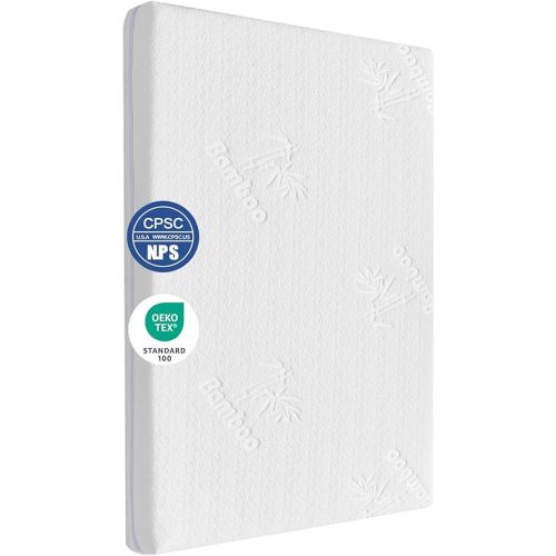 32x18 Bassinet Mattress for Ingenuity: 2" Thick Dual Sided Gel Memory Foam Bassinet Mattress for Ingenuity/Cuddor/RONBEI Baby Bassinet, and Portable Cribs.