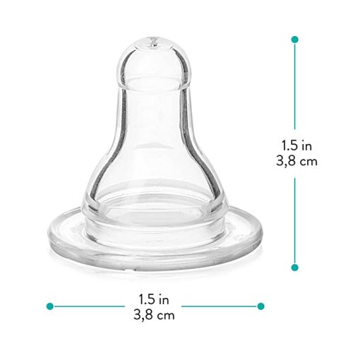 Evenflo 4 Pack Classic Silicone Nipple, Slow Flow - 4 Count (Pack of 1)