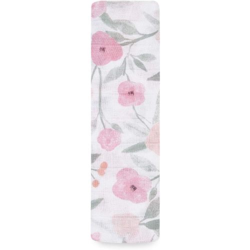 aden + anais Swaddle Blanket, Boutique Muslin Blankets for Girls & Boys, Baby Receiving Swaddles, Ideal Newborn & Infant Swaddling Set, Perfect Shower Gifts, Single, Mon Fleur