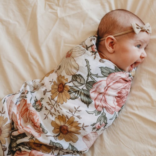 Muslin Swaddle, Vintage Floral