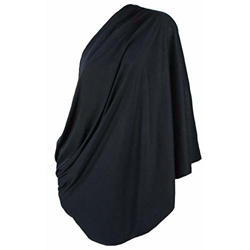 LK Baby Infinity Nursing Scarf Breastfeeding Cover Ultra Soft Premium Jersey Polyester- 100% AZO Free and Safe for Baby (Black)