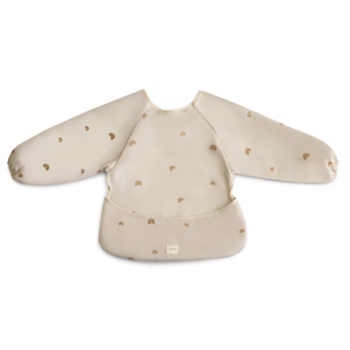 mushie Long Sleeve Baby Bib | Mess Free & Waterproof Fabric for Toddlers | Adjustable Fit for Ages 6-24 Months