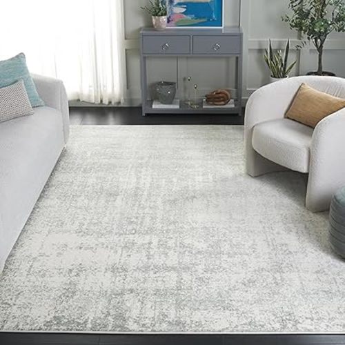 SAFAVIEH Area Rug 8x10 - Adirondack Collection - Large - Sage & Ivory, Modern Abstract Design, Non-Shedding & Easy Cleaning, Ideal for Living Room, Bedroom, Office, Dining Space (ADR207W)