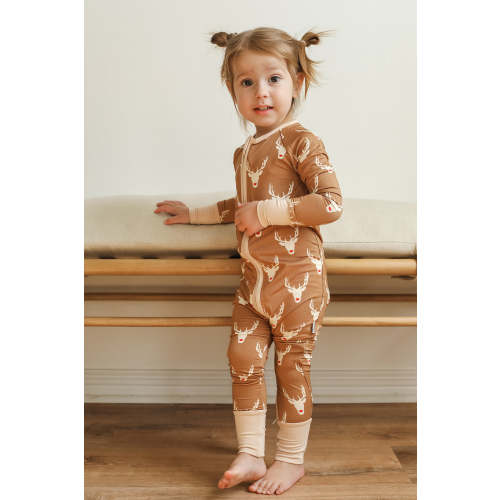 Reindeer Double Zipper Bamboo Sleeper