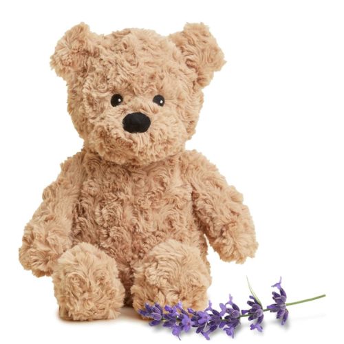 warmies Microwavable & Weighted Stuffed Animals, Brown Curly Bear - Heated Stuffed Animal Plushie for Warmth & Comfort - Cute Soft Plush Toys for Adults & Children (Boys, Girls, Babies & Toddlers)