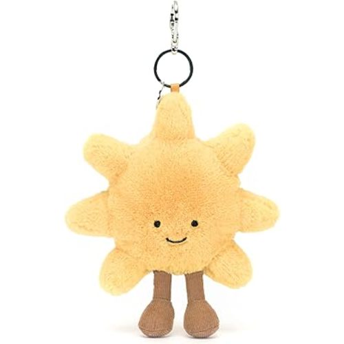 Jellycat Amuseables Sun Bag Charm, 5.5 inches - Sun Plush Keychain - Great Gift Idea