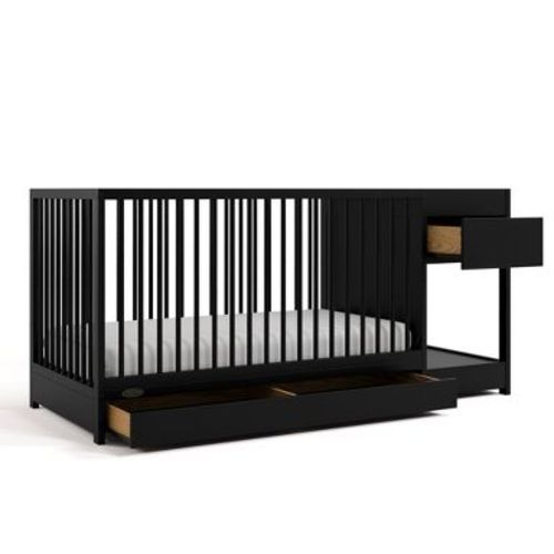 Graco Teddi Convertible Crib and Changer - Black