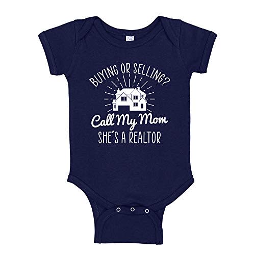 Call My Mom She is A Realtor Baby One Piece Bodysuit Funny Real Estate Toddler T-Shirt