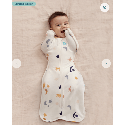 Swaddle Up™ 1.0 TOG Organic Cotton Buff Lunar