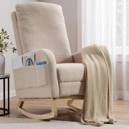Isabelle & Max™ 24.8" Wide Modern Upholstered Arms Nursery Rocking Accent Chair & Reviews | Wayfair
