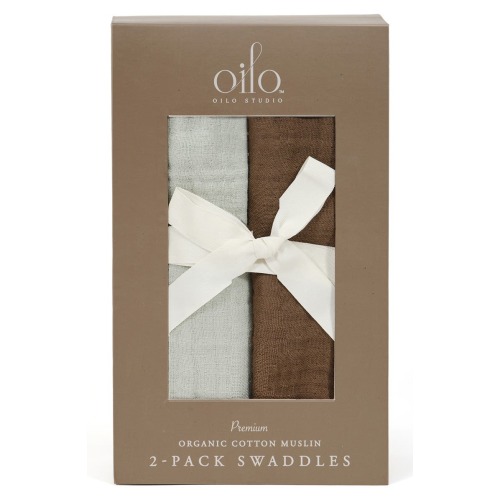 2-Pack Organic Cotton Muslin Swaddle Blankets