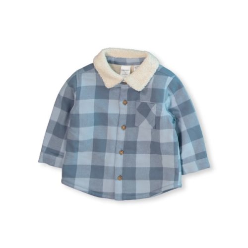 Light Blue Baby Sherpa Lined Shacket | Best&Less™ Online