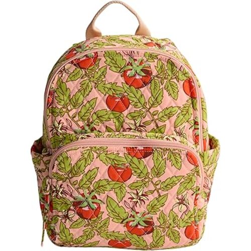 Vera Bradley Premium Cotton Small Banbury Backpack, Tomato Vines