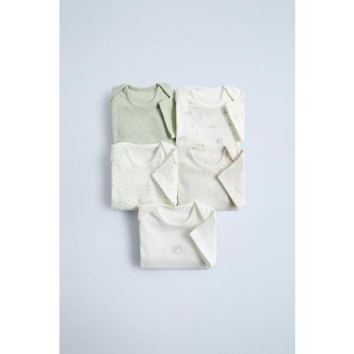 FIVE-PACK OF SNAIL BODYSUITS - Ecru | ZARA United States