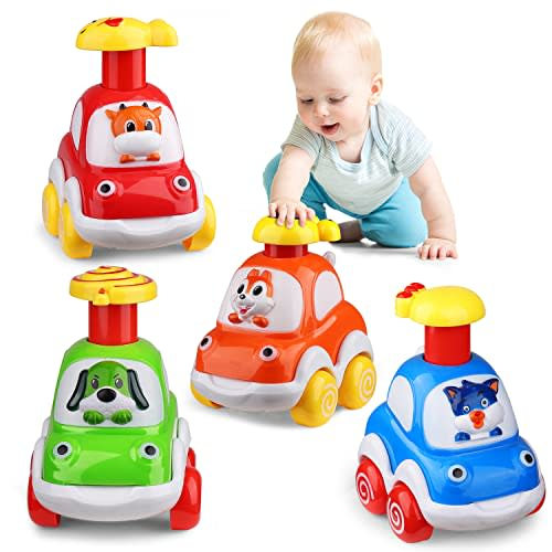 ALASOU Animal Car Toys for 1 2 Year Old Boy|Baby Toys 12-18 Months|1 Year Old Boy Gifts for Toddler Toys Age 1-2|1 2 Year Old Boy Birthday Gift for Infant|Easter Basket Stuffers for Toddler