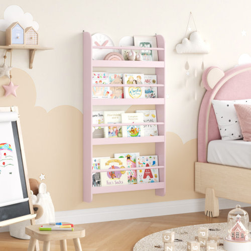 Mack & Milo™ Albertson 43.7'' H X 22.8'' W Kids Floating Shelf, Floating Bookcase & Reviews | Wayfair
