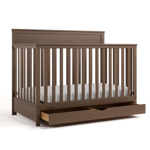 Shiloh Hazelnut 5-in-1 Convertible Crib with Drawer