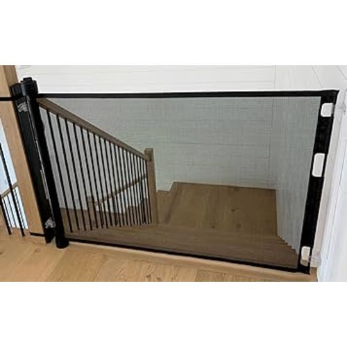 Retract-A-Gate 52" Black: The Original and only Made in USA Retractable Baby, Dog, & Cat Gate