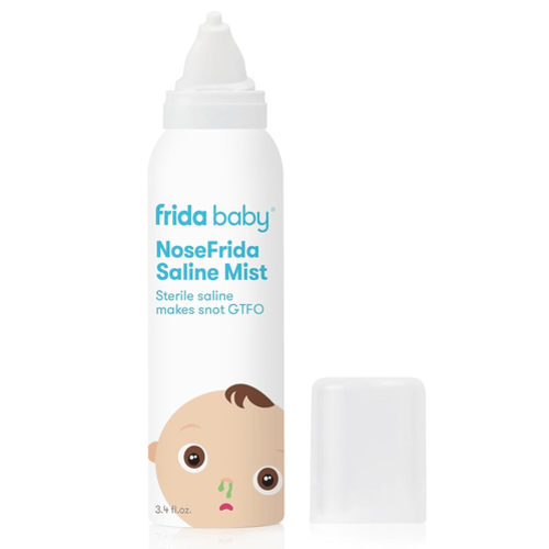 Frida Baby NoseFrida Saline Mist Spray, Baby Saline Nasal Spray Decongestant for Allergy Relief and Congestion Relief to Soften Nasal Passages, 3.4 fl.oz.