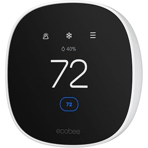 New 2025 ecobee Smart Thermostat Essential - Energy Star Certified programmable Wi-Fi Thermostat - Works with Siri, Alexa, and Google Assistant