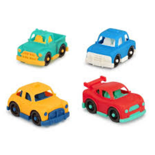 Battat 4 Toy Vehicles Pick-Up Truck Sports Car Taxi Police ...