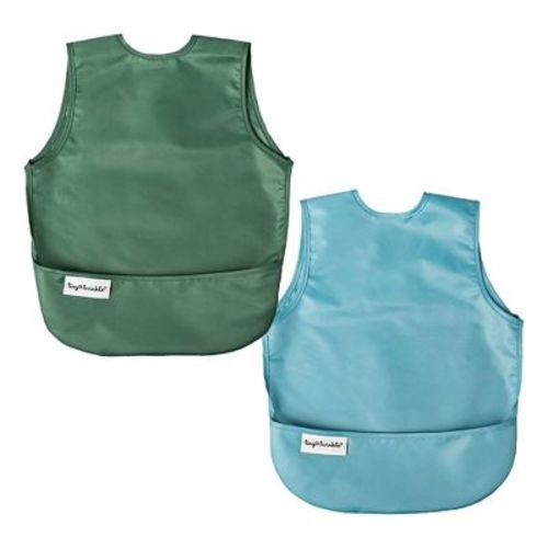 Tiny Twinkle 2-Pack Mess-Proof Apron Toddler Bib w/Tug-Proof Closure and BPA-Free