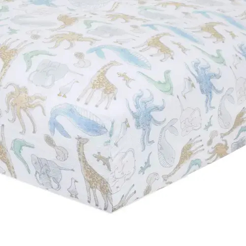 Natural History Cotton Muslin Crib Sheets | aden + anais