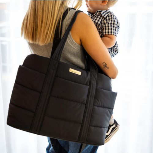 LuxeLittleOne™ Cloud Tote Baby Bag - Black