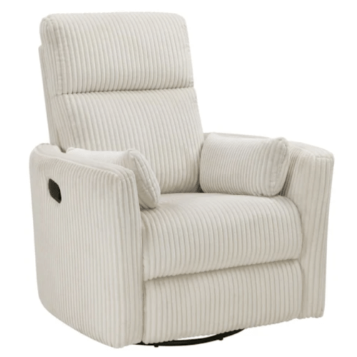 Ellery Beige Nursery Swivel Glider Reclining Chair | Living Spaces