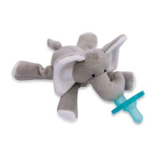 WubbaNub™ Size 0-6M Elephant Infant Pacifier in Grey - GRAY - PACIFIER