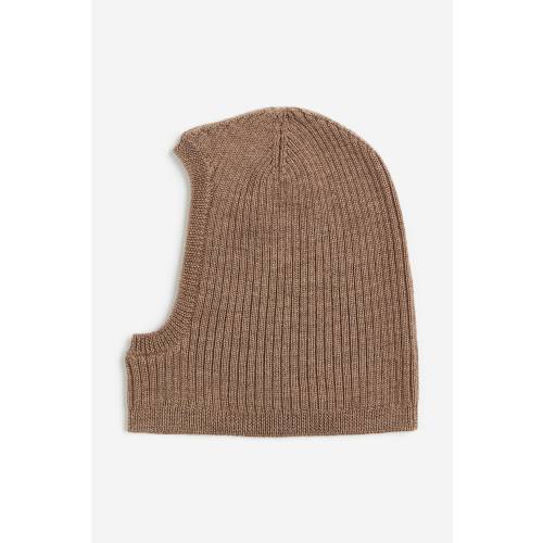 RIB-KNIT WOOL BALACLAVA
